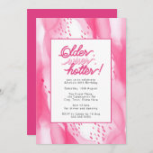 Ouder, Wijzer, Hotter Heet Roze 30e Verjaardag Kaart (Voorkant / Achterkant)