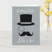 Ouder worden als een Sir Birthday Kaart (Gele Bloem)