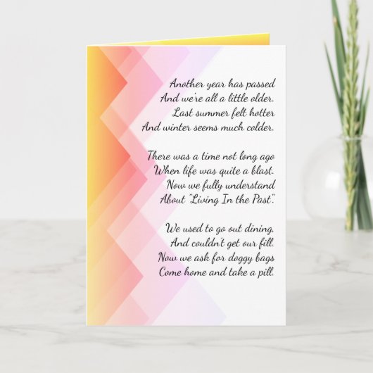Ouder Worden Gedicht Kaart (Voorkant)