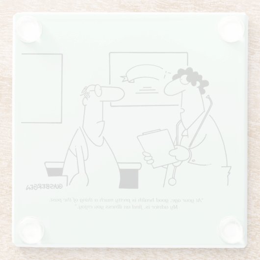 Ouder worden glazen onderzetter (Achterkant)