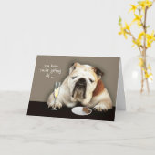 Ouder worden, grappige verjaardagskaart, hond kaart (Gele Bloem)