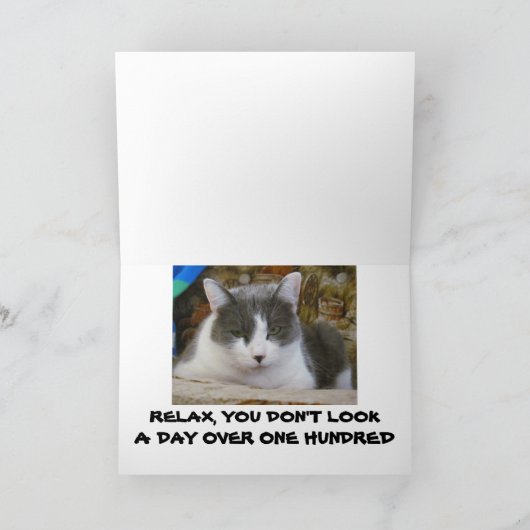 Ouder worden? Je kijkt geen dag boven de 100 Kaart (Binnen)