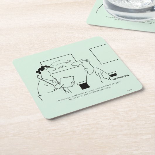 Ouder worden kartonnen onderzetters (Schuin)