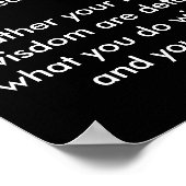 ouder worden maakt een persoon niet meer belangrij poster (Hoek)