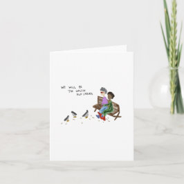 Ouder worden met je beste vriend bedankkaart