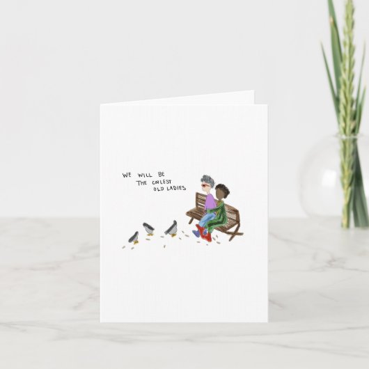 Ouder worden met je beste vriend bedankkaart (Voorkant)