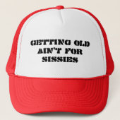 Ouder worden niet voor dienstreizen - Pet met Truc (Voorkant)