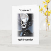 Ouder worden of een klassieke? persoonlijke verjaa kaart (Gele Bloem)