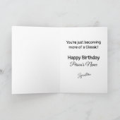 Ouder worden of een klassieke? persoonlijke verjaa kaart (Binnen)