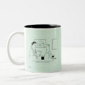 Ouder worden tweekleurige koffiemok (Links)