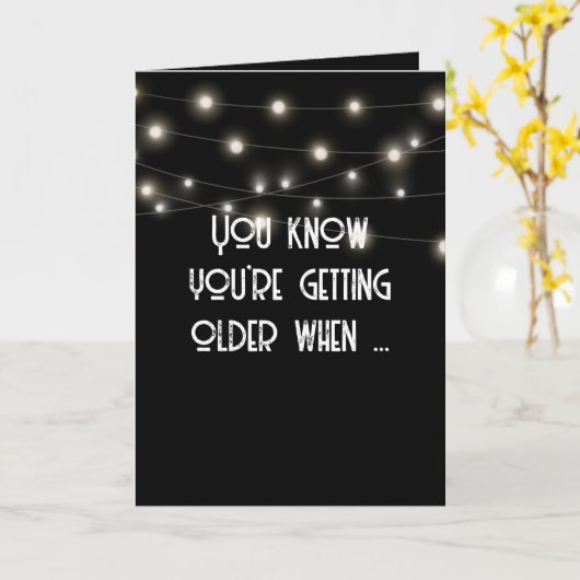 Ouder worden Verjaardag Humor Kaart (Gele Bloem)