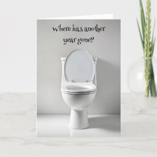 Ouder worden Verjaardag Humor Wit Toilet Kaart