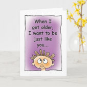 Ouder worden Verjaardag Kaart (Gele Bloem)