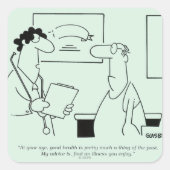 Ouder worden vierkante sticker (Voorkant)