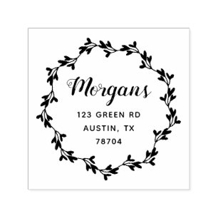 Ouderbloem Elegante familie Rubber Stamp Zelfinktende Stempel