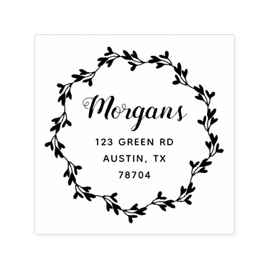 Ouderbloem Elegante familie Rubber Stamp Zelfinktende Stempel (Design)