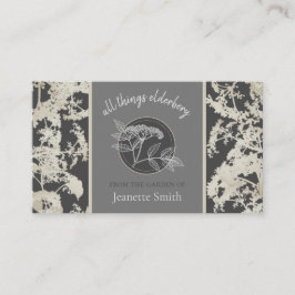 Ouderbloem of Elderbes Business  Dark Visitekaartje