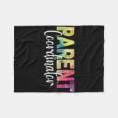 Oudercoördinator Tie Dye Back To School Waardering Fleece Deken (Voorkant (Horizontaal))