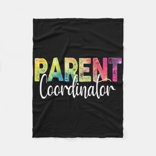 Oudercoördinator Tie Dye Back To School Waardering Fleece Deken (Voorkant)