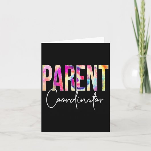 Oudercoördinator Tie Dye Back To School Waardering Kaart (Voorkant)
