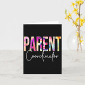 Oudercoördinator Tie Dye Back To School Waardering Kaart (Gele Bloem)