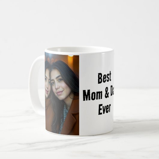 Ouderdag Mok - Beste mama en papa ooit (Voorkant links)