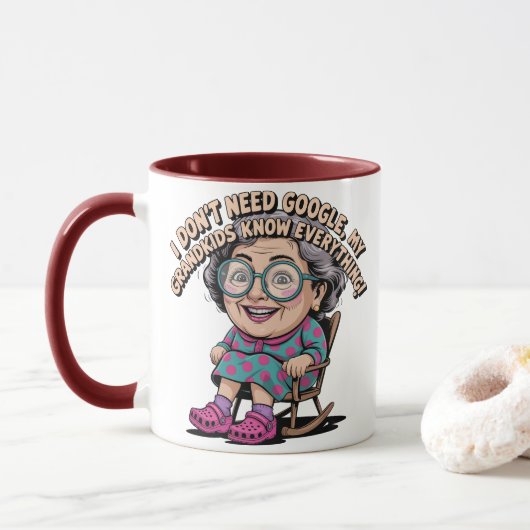 Ouderdom 11oz koffie Mok (Met donut)
