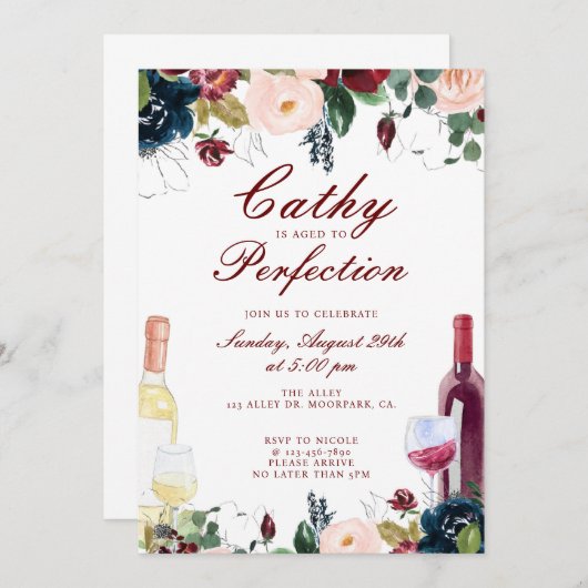 Ouderdom, 40e verjaardag, 50e verjaardag, kaart (Voorkant / Achterkant)