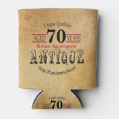 Ouderdom, Antiek, gerijpt en  70e verjaardag Blikjeskoeler (Voorkant)