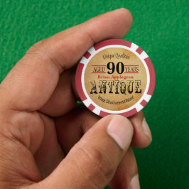 Ouderdom, Antiek, gerijpt en  90e verjaardag Pokerchips