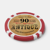 Ouderdom, Antiek, gerijpt en  90e verjaardag Pokerchips (Enkel)