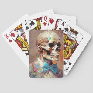 Ouderdom Elegantie:  skeletonkunst Pokerkaarten