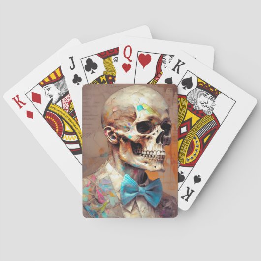 Ouderdom Elegantie:  skeletonkunst Pokerkaarten (Achterkant)