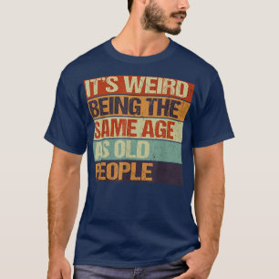 Ouderdom en jeugd, het is raar dat ze dezelfde lee t-shirt