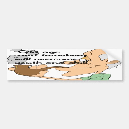 Ouderdom en loopwerk bumpersticker (Voorkant)