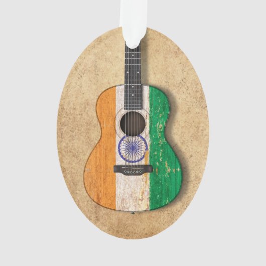 Ouderdom en versleten Indische vlag Ornament (achterkant)