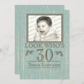 Ouderdom Hout 30e Verjaardag Foto Kaart (Voorkant / Achterkant)
