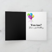 Ouderdom Humor tekst op zwart Kaart (Binnen)