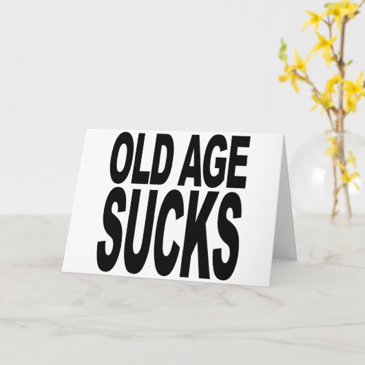 Ouderdom is klote kaart (Gele Bloem)