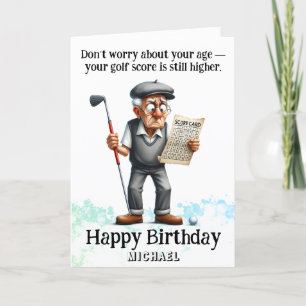 ** Ouderdom Man AP94 Golf Verjaardag Kaart