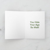 Ouderdom militair groen camouflage verjaardag kaart (Binnen)