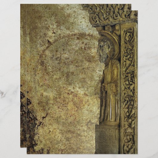 Ouderdom perkament effect Antiek middeleeuwse stij (Voorkant / Achterkant)