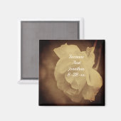 Ouderdom Sepia Roos Bloemen Huwelijk Magneet (Voorkant / Achterkant)