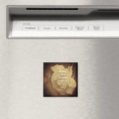 Ouderdom Sepia Roos Bloemen Huwelijk Magneet (Insitu (Vaatwasser))