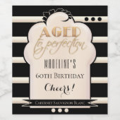 Ouderdom tot perfect label voor de vogelwijn wijn etiket (Enkel label)