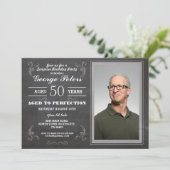 Ouderdom tot perfecte geboorte Chalk Mannen foto Kaart (Staand voorkant)