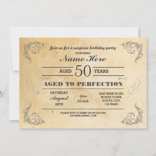 Ouderdom tot perfecte geboorte elke leeftijd Mann Kaart (Voorkant)