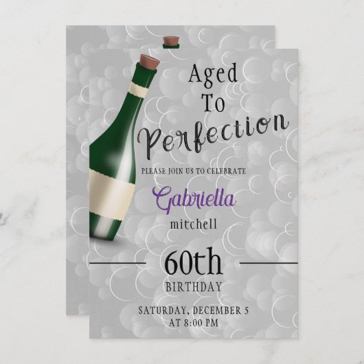 Ouderdom tot perfecte uitnodiging (Voorkant / Achterkant)