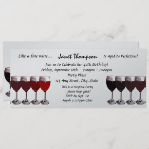 Ouderdom tot perfectie/dag uitnodigen kaart