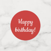 Ouderdom tot perfectie - Rood- en witte sterren va Confetti (Kleine voorkant)